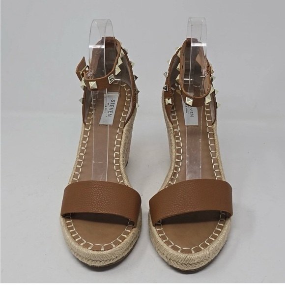Steven New York Peni brown Studded Wedge Sandals sz 11 noob - Picture 2 of 4
